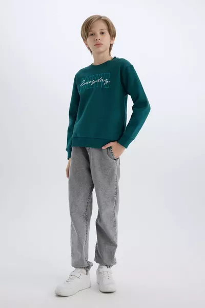Sweatshirt imprimé col rond pour garçon WN
