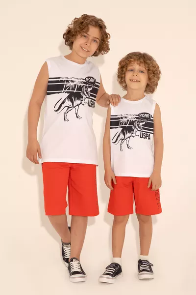 Boys' Red Knit Shorts 