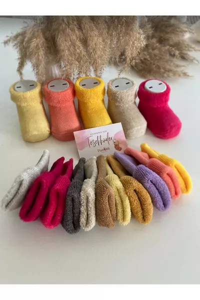 Ensemble de 6 paires de chaussettes en éponge d'hiver pour bébé fille
