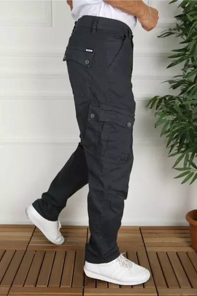 Cargo Pants Relaxed Fit with Pockets Stretch Gabardine Fabric New Season