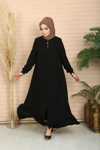 Damen Mevlana Reißverschluss Saisonaler Ganzkörper Feraace Hijab Kleidung Neue Saison