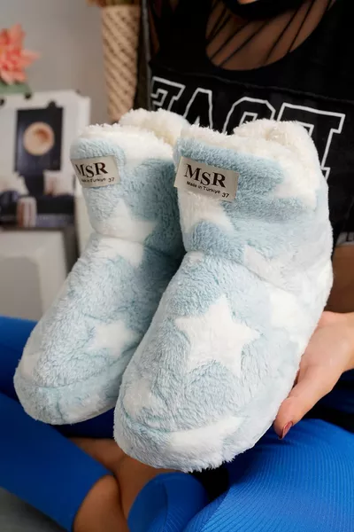 Дамски домашни ботуши Panduf Домашни обувки Дебела лека подметка