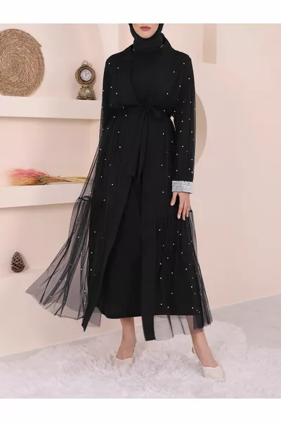 Pearl Double Abaya Set