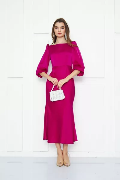 OLESYA Satin Maxi Boy Dress