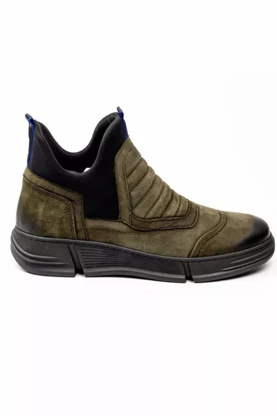  Bottes décontractées en cuir véritable extensible pour hommes