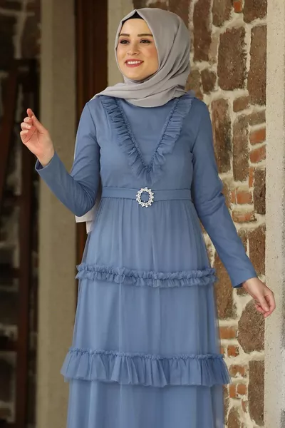 Senay Abendkleid Indigo