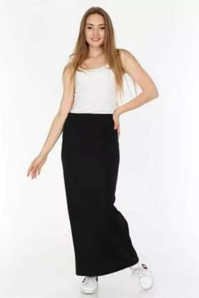 سوكوبا تنورة قلم رصاص طويلة أسود