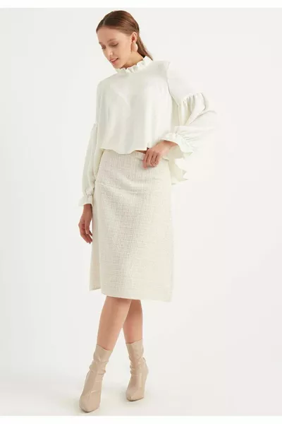 تنورة تويد ميدي