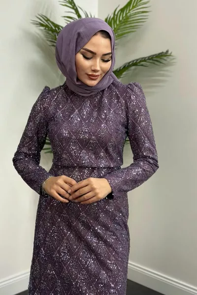 Demet Evening Dress Purple