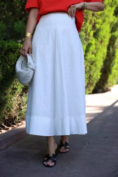 Brode Fisto embroidered skirt