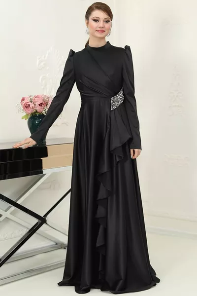 Nazende Hijab Evening Dress Black