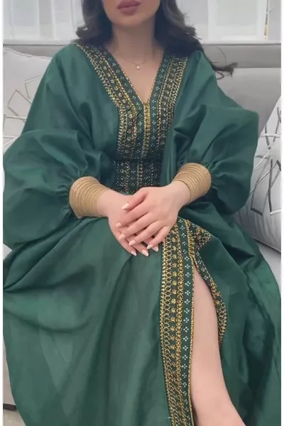 2 SETS OF RAMADAN EMBROIDERED ABAYA EVENING DRESSES 