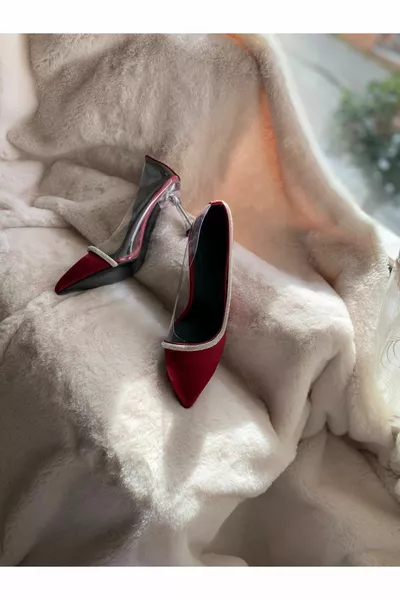 Women's Shoes Stiletto with Stone Strap