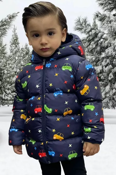 Manteau matelassé d’hiver à motif Star Moon Smoking Cabou Garçon