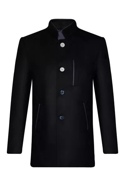 Cappotto Dritto Modello Regular con Collo a Re