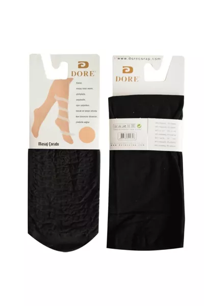 Dames massagekousen tot de knie, dik, honingraatstructuur, 6 stuks eco