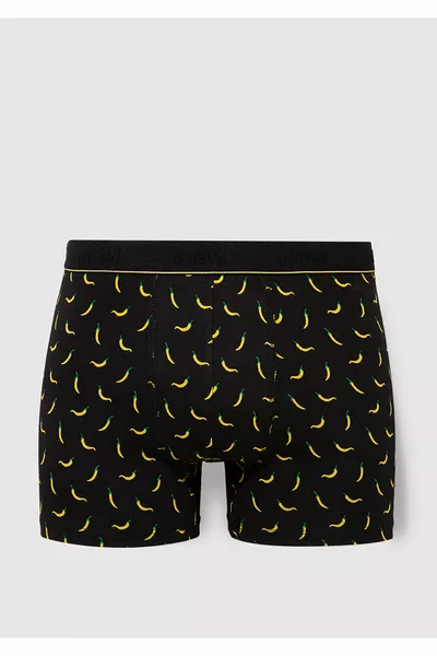 Черные боксёры с принтом перца 
