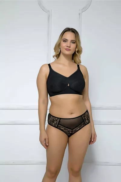  حمالة صدر بدون سلك مدمجة لتنسيق الجسم وتخفيض مقاسين باللون الأسود