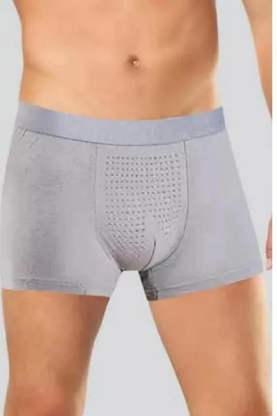 بوكسر رجالي منقوش من الخيزران مع ليكرا 