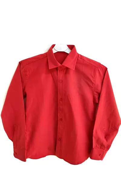 Camicia a maniche pieghevoli in lino per bambino