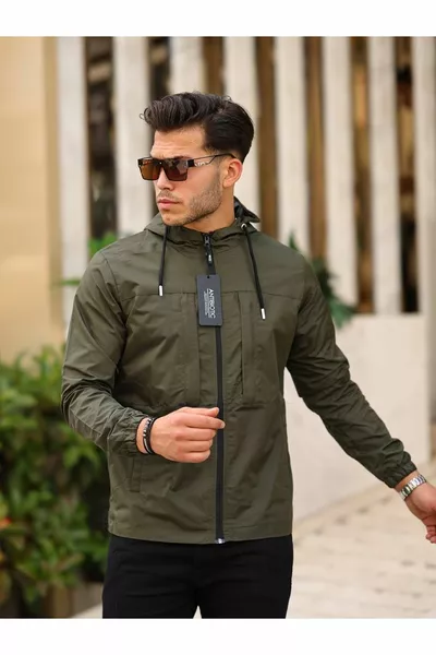 معطف رجالي موسمي من Abillita مقاوم للماء والرياح