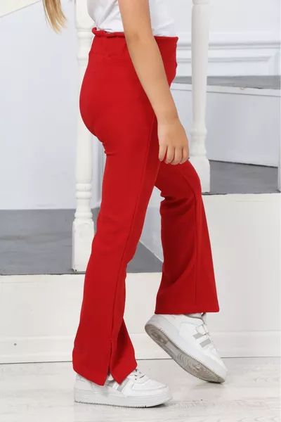 بنطال بنات إسباني بخصر مطاطي 