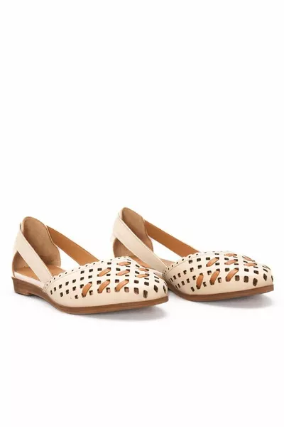 Missy Дамски ежедневни балетни балетки от естествена кожа 