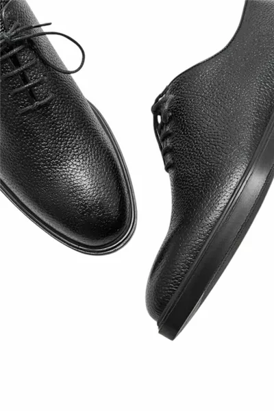 الرجال جلد طبيعي بدلة الاستمالة أحذية جلدية كلاسيكية أسود