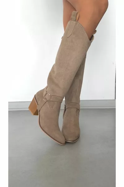 أحذية وأحذية Lopez النسائية المفصلة - VİZON Suede