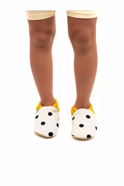 الأصفر البولكا نقطة القطن عدم الانزلاق الخطوة الأولى الجوارب الطفل