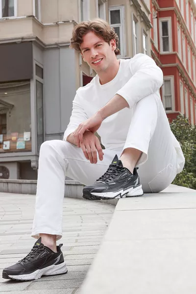  Черно - Сиви Мъжки Маратонки Ежедневни Маратонки