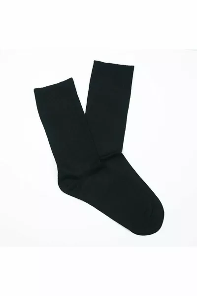 Milano 6 Pieces Men's Cotton Plain Black Socks, Long Unpatterned Cotton Socks ( 6 Pairs )