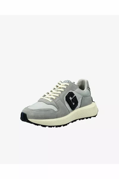 Graue Logo-Sneakers für Herren