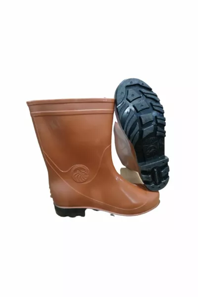  للجنسين أسود وحيد أحذية المطر القصيرة