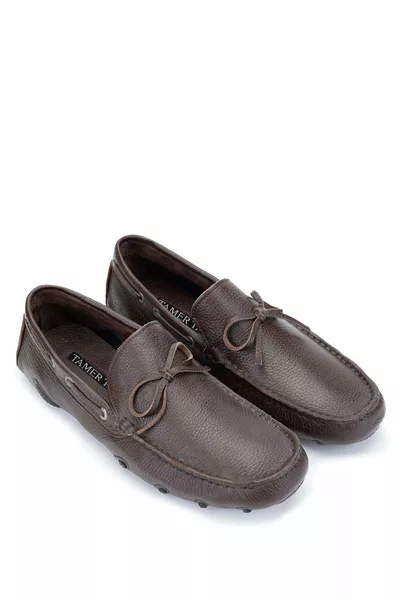 الرجال جلد طبيعي براون فلوتر التبييت أحذية