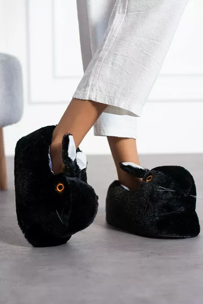 أرنب الرقم القطيفة باندوف المرأة البيت الأحذية المنزل باندوف ضوء غير الضوضاء النعل()