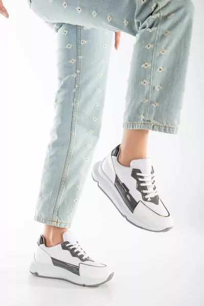 Sneakers Donna Bianche Faylonon Suede e Parachute