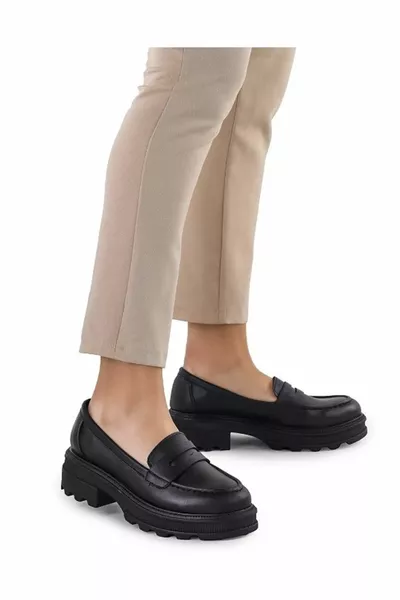 Feles Oxford Daily Loafer Dames Schoenen ZWART