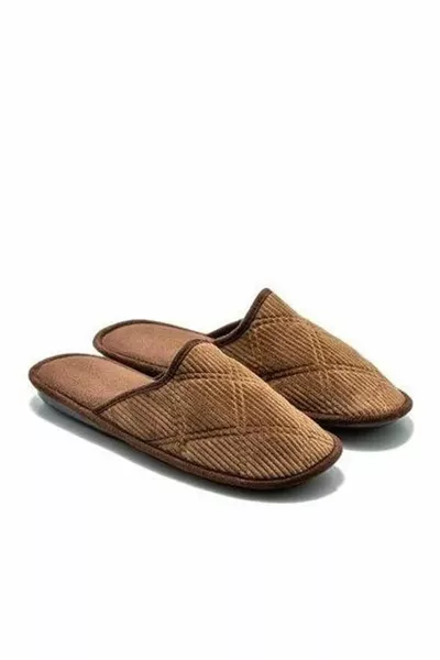 Unisex House Slippers Comfortable Dowry Brown Guest Slippers
