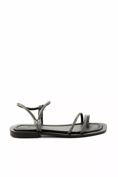 Platinum Stone Genuine Leather Women's Sandals 