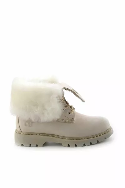 Beige Leren Dames Laarzen & Bootie 