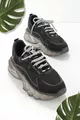 سنيكرز نسائي أسود شبكي 