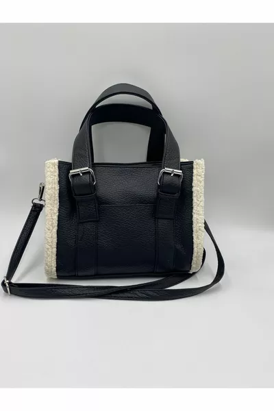 نسائي فرو صناعي كروكو حقيبة يد وكتف مفصلة 