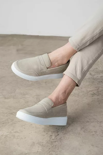  Beige Kleur Witte Zool Heren Casual Schoenen
