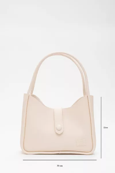 كريم  الجلود زر مفصلة حقيبة ماكياج المفاجئة مع الأكمام وحقيبة الكتف E:  U:  G: 