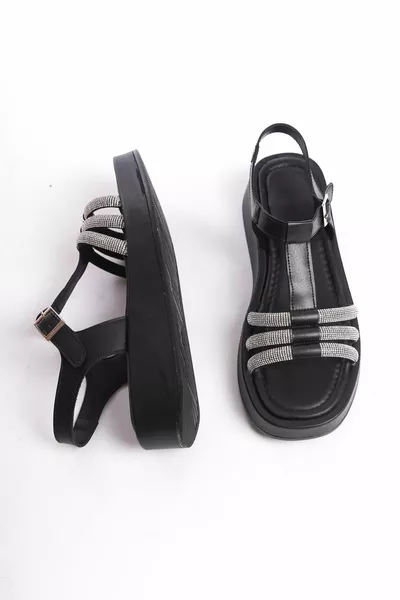 Sandales à trois brides Stone à nouer à la cheville pour femmes