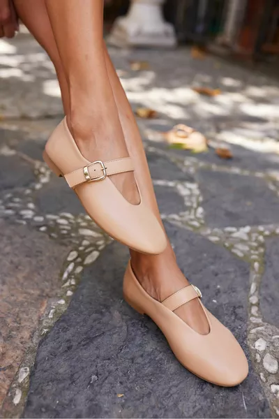 POTTER BALLERINAS AUS NUDEFARBENEM ECHTLEDER FÜR DAMEN