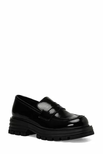  4PR Noir Mocassins Femme