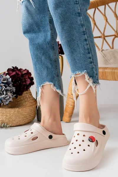 Vrouw, Eva, Zee, Strand, Kok, Arts, Verpleegster, Ziekenhuis, Casual Sandalen, Slippers, Lieveheersbeestje