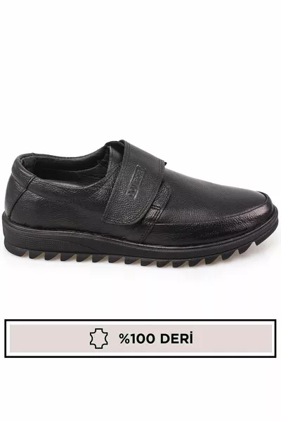 Leer, klittenband, volledig orthopedisch, papa-schoenen